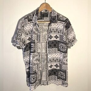Primark Bandana Design Button-Up T-Shirt